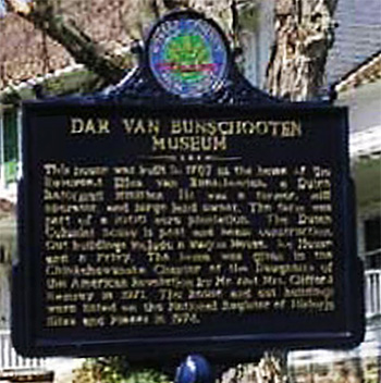 Dar Van Bunschooten Museum historical marker located on Route 23 North